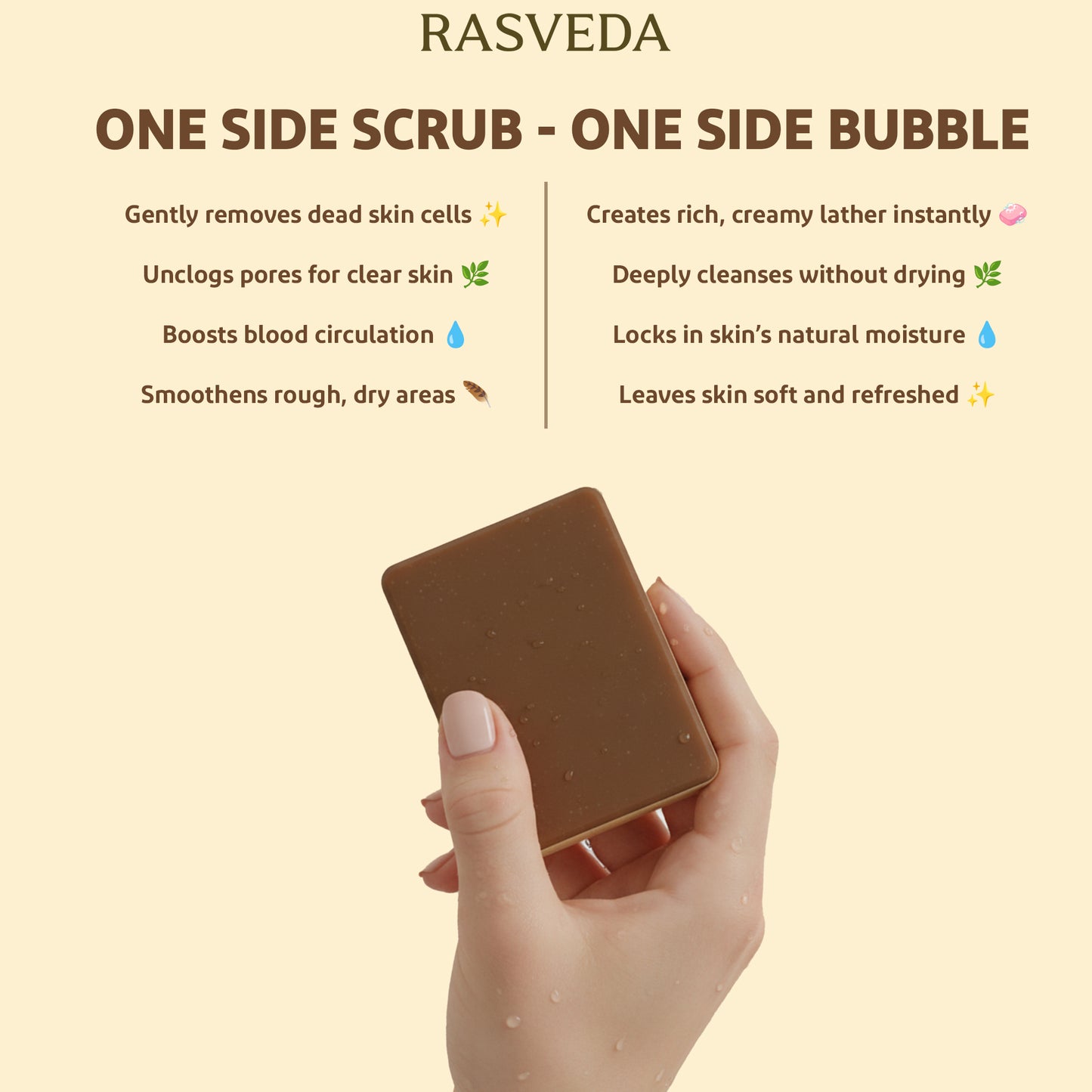 Rasveda Multani Mitti Magic Soap (Pack of 2) | Natural Tan Removal & Exfoliating Soap Bar | pH Balanced, Toxin-Free Bath Soap for Glowing Skin | Free pH Testing Paper Inside