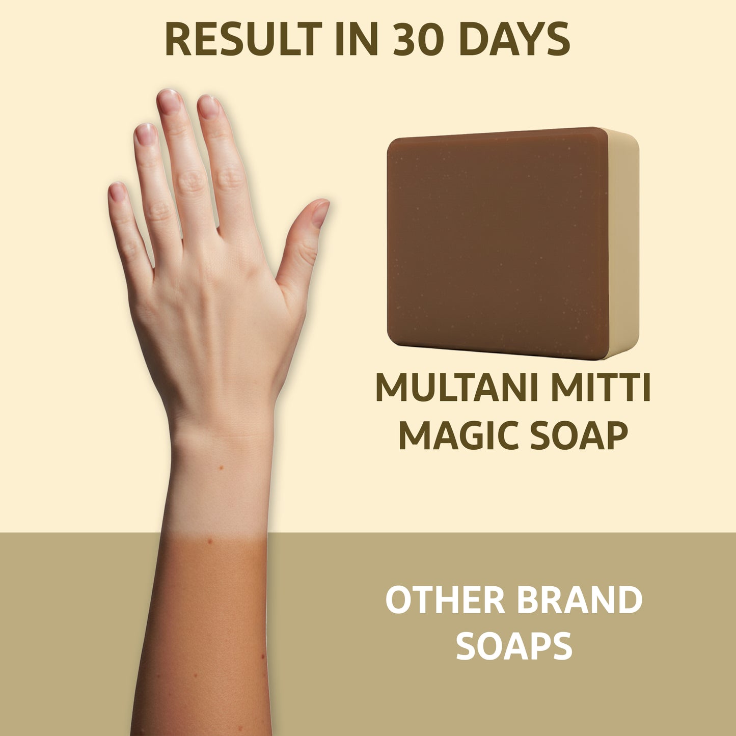 Rasveda Multani Mitti Magic Soap (Pack of 3) | Natural Tan Removal & Exfoliating Soap Bar | pH Balanced, Toxin-Free Bath Soap for Glowing Skin | Free pH Testing Paper Inside